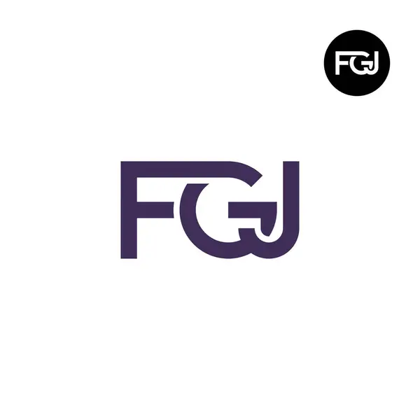 stock vector Letter FGJ Monogram Logo Design