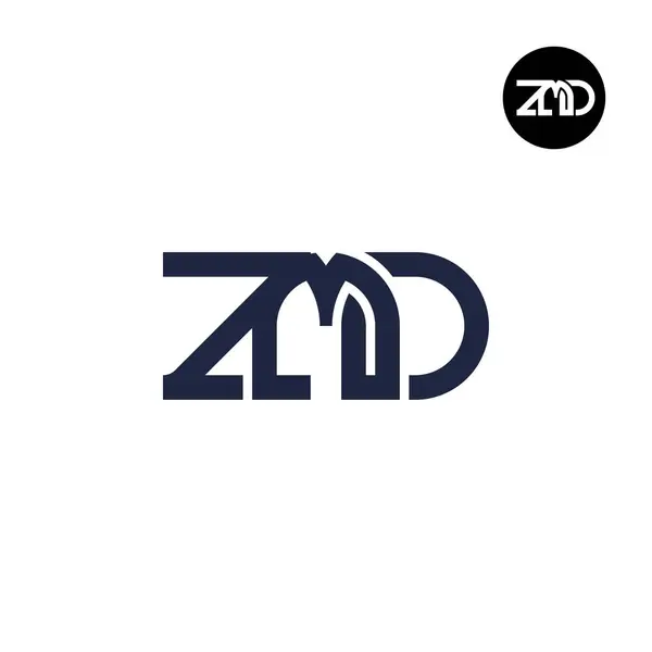 stock vector Letter ZMD Monogram Logo Design