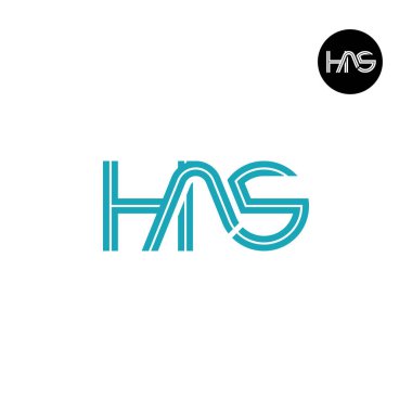 Satırlı HA5 Harfi Monogram Logo Tasarımı