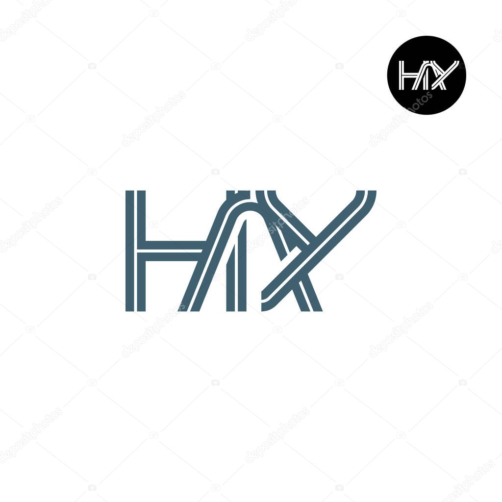 Letter HAY Monogram Logo Design with Lines