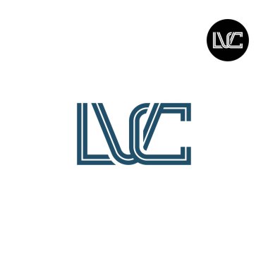 Satırlı LVC Monogram Logo Tasarımı