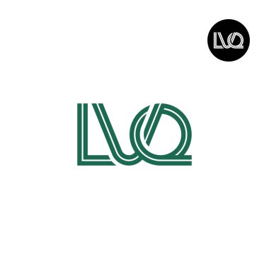 Satırlı LVQ Harfi Monogram Logo Tasarımı