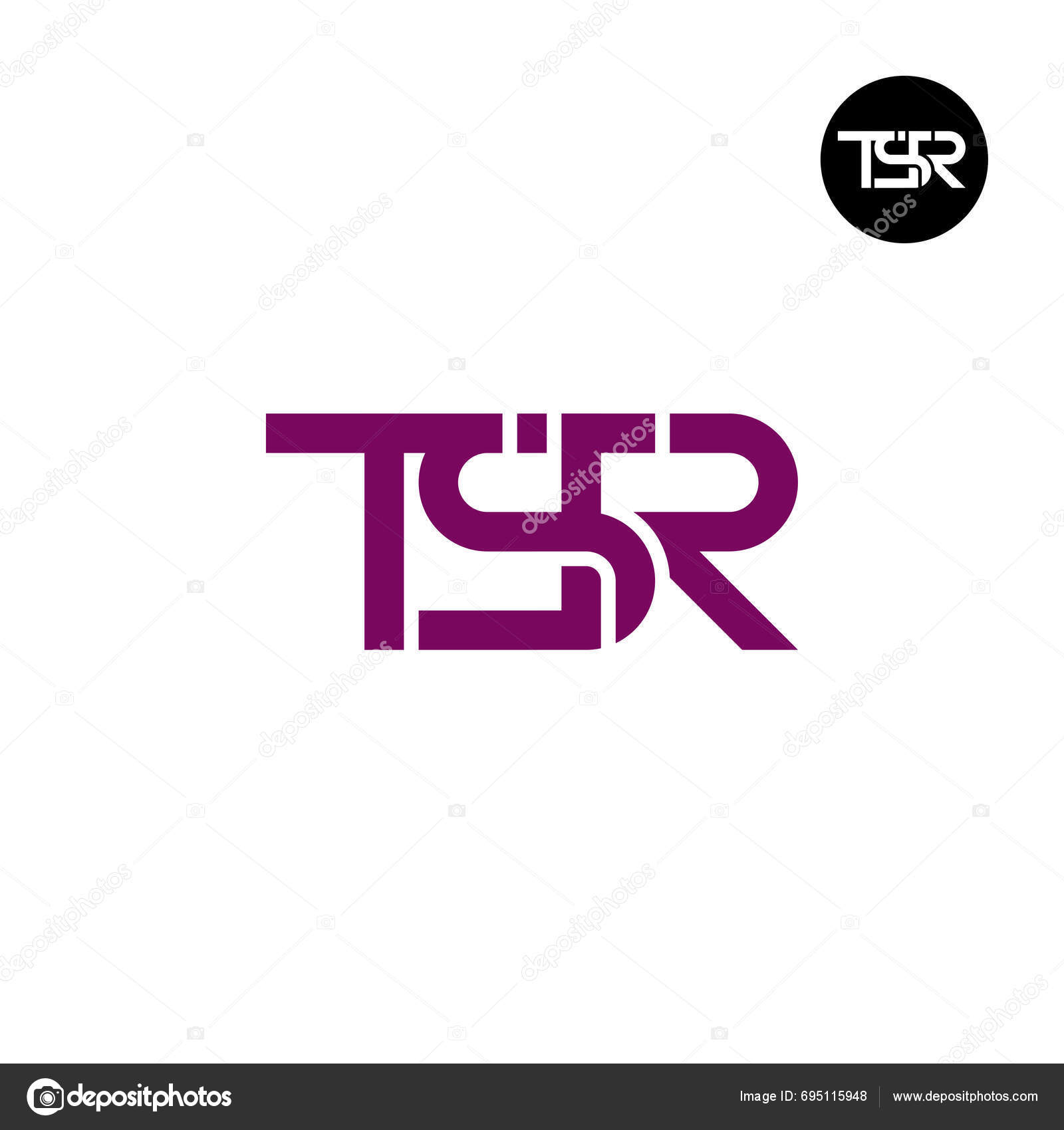 Letter Tsr Monogram Logo Design Stock Vector by ©RajifStock 695115948