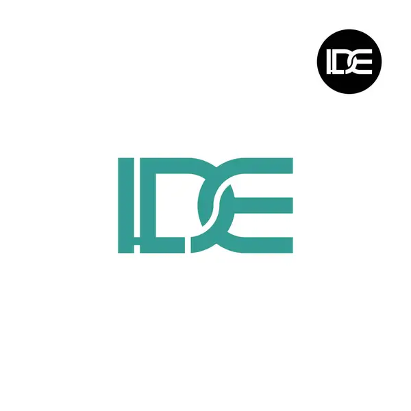Letter Lde Monogram Logo Design — Stock Vector