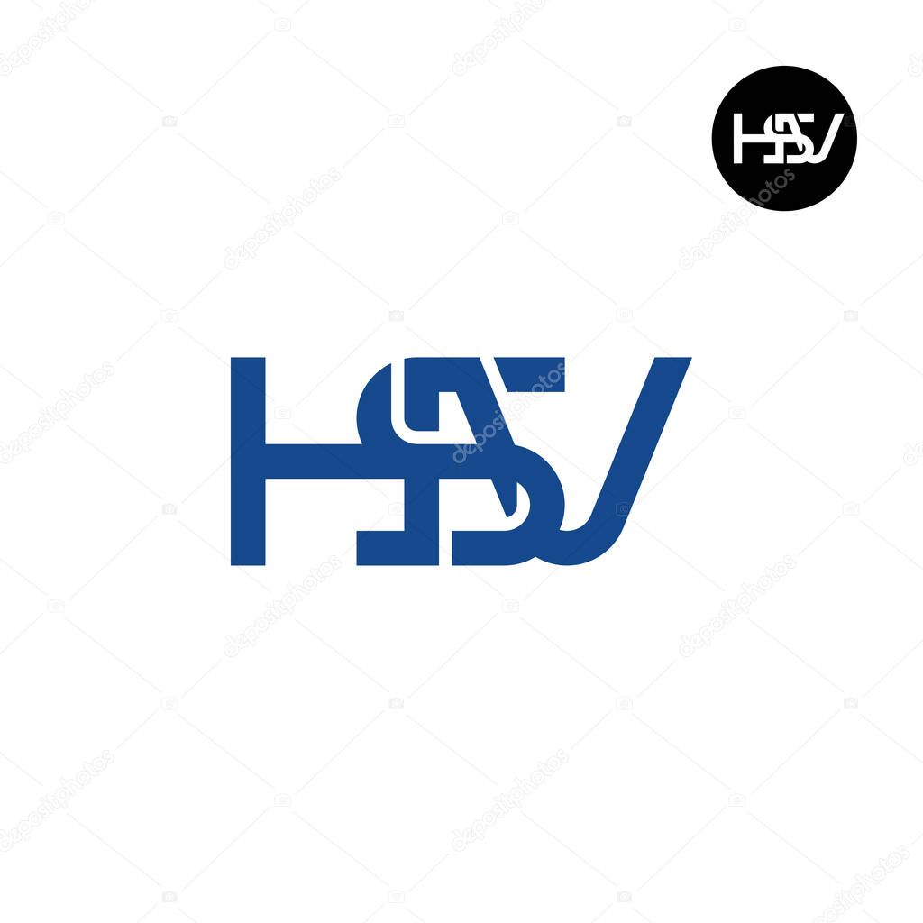 Letter HSV Monogram Logo Design