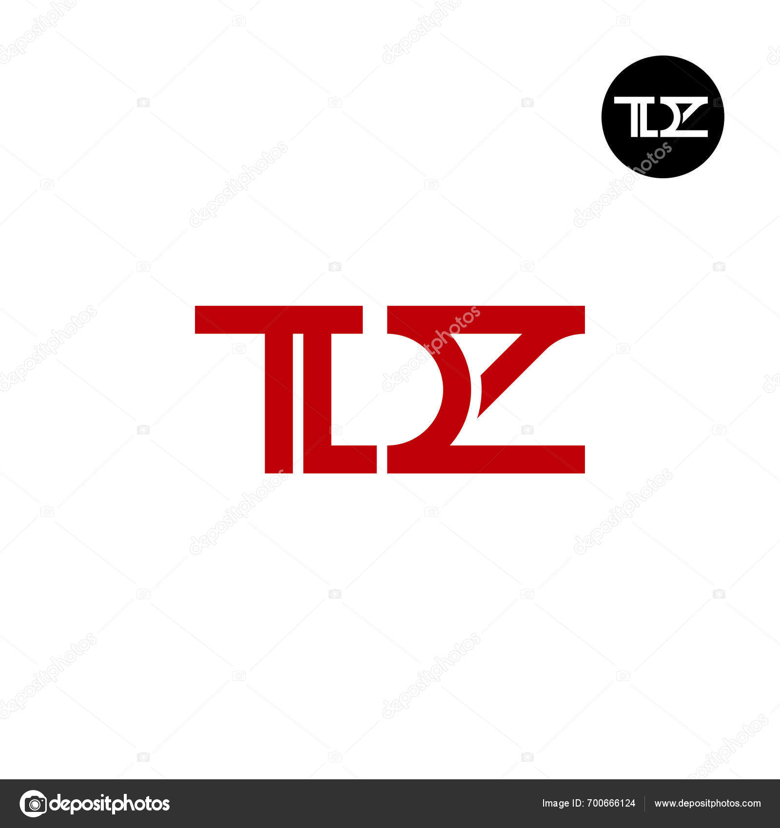 Letra Tdz Monograma Logo Design Vector de stock #700666124 de ©RajifStock