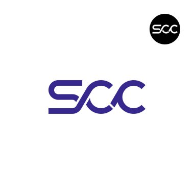 Letter SCC Monogram Logo Design clipart