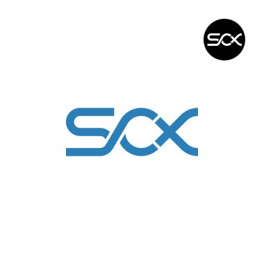 Letter SCX Monogram Logo Design clipart