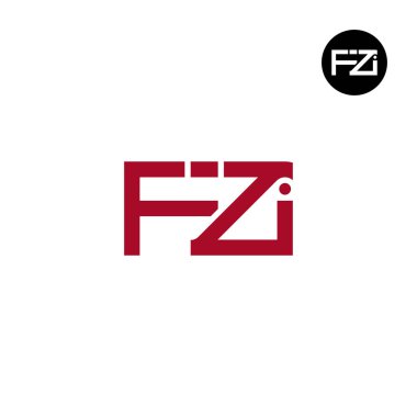 FZI Logo Letter Monogram Design clipart