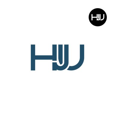 HJU Logo Letter Monogram Design clipart