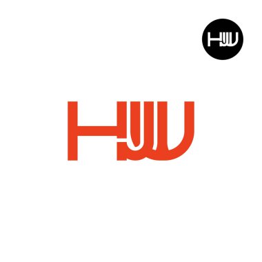 HJW Logo Letter Monogram Design clipart