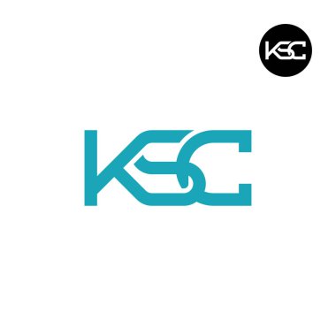KSC Logo Letter Monogram Design clipart