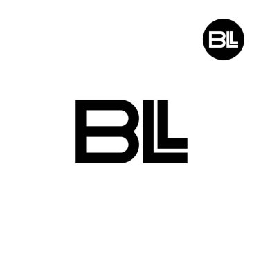 Letter BLL Monogram Logo Design clipart