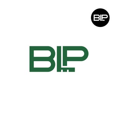 Letter BLP Monogram Logo Design clipart