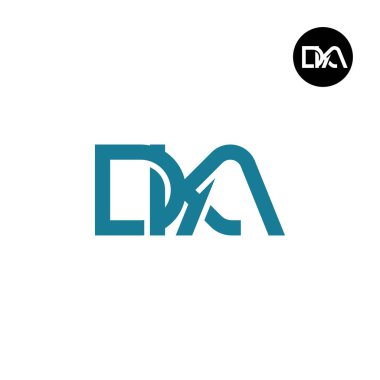Letter DKA Monogram Logo Design clipart