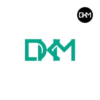 Letter DKM Monogram Logo Design clipart