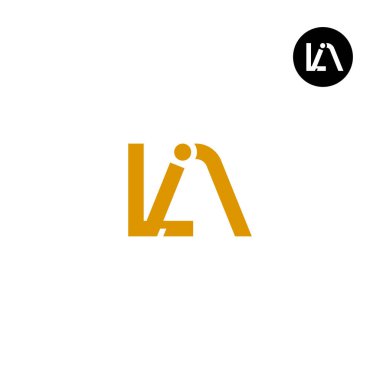 Letter LIA Monogram Logo Design clipart