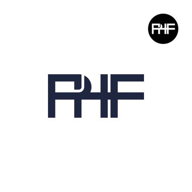 Letter PHF Monogram Logo Design clipart