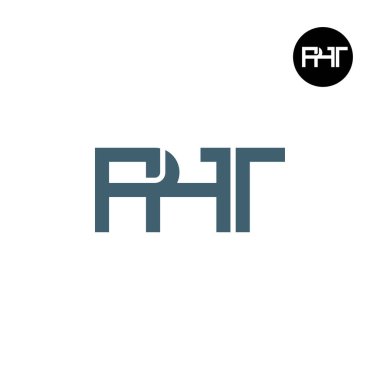 Letter PHT Monogram Logo Design clipart