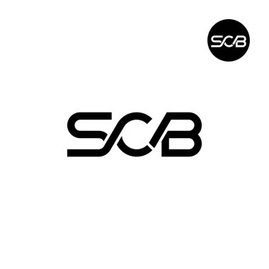 Letter SCB Monogram Logo Design clipart