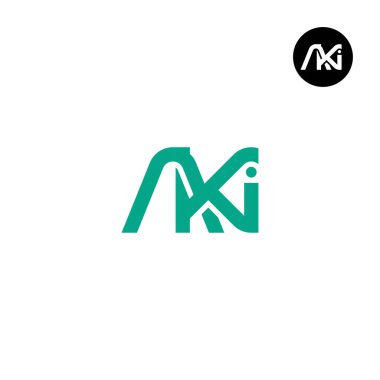 AKI Logo Letter Monogram Design clipart