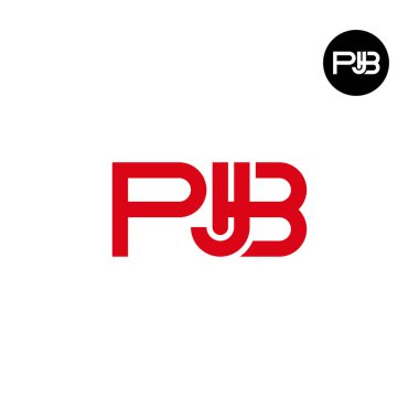 PJB Logo Letter Monogram Design clipart