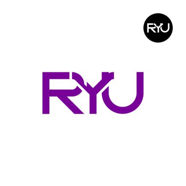 RYU Logo Letter Monogram Design clipart