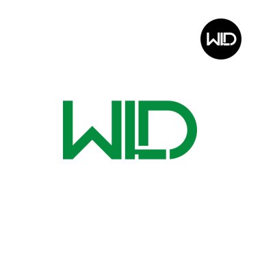 WLD Logo Harfi Monogram Tasarım Baş harfleri