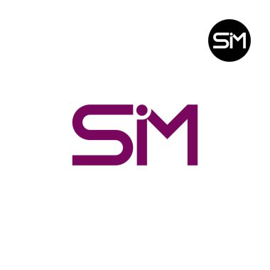 SIM Logo Harfi Monogram Tasarımı