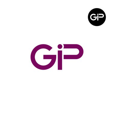 GIP Logo Letter Monogram Design clipart