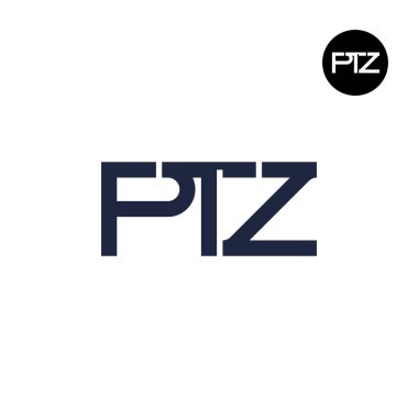 PTZ Logo Letter Monogram Design clipart
