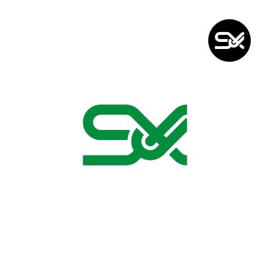 SXJ Logo Harfi Monogram Tasarım Baş harfleri