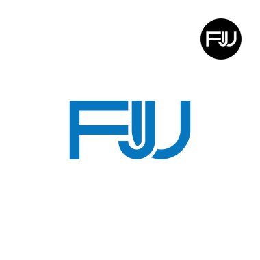 FJU Logo Letter Monogram Design clipart