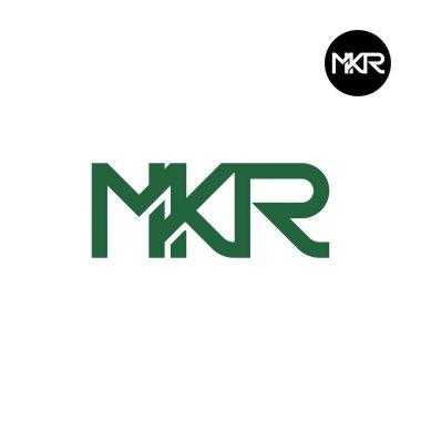 MKR Logo Letter Monogram Design clipart