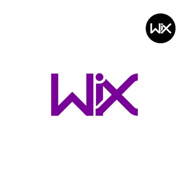 WIX Logo Letter Monogram Design clipart