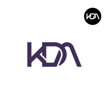 KDA Logo Letter Monogram Design clipart