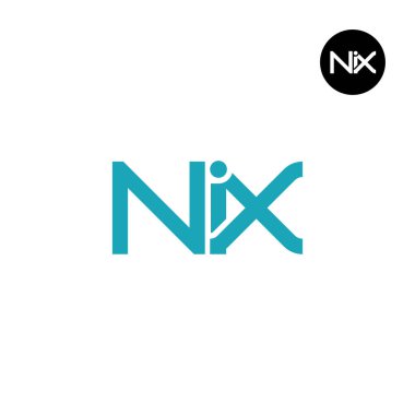 NIX Logo Letter Monogram Design clipart