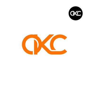 OKC Logo Letter Monogram Design clipart