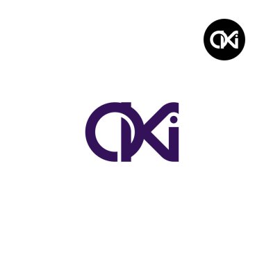 OKI Logo Letter Monogram Design clipart