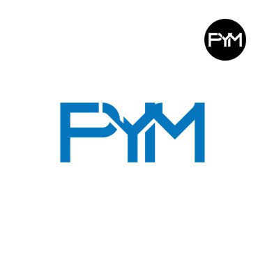 PYM Logo Letter Monogram Design clipart