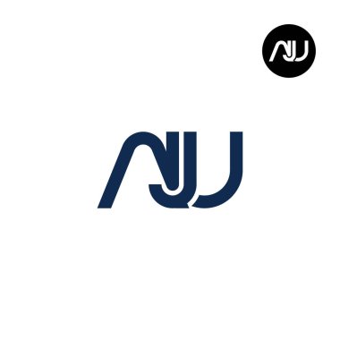 AJU Logo Letter Monogram Design clipart