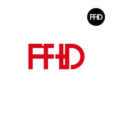 FHD Logo Letter Monogram Design clipart