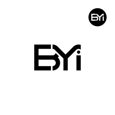 BYI Logo Letter Monogram Design clipart