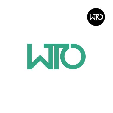 WTO Logo Letter Monogram Design clipart