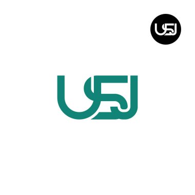 USJ Logo Letter Monogram Design clipart