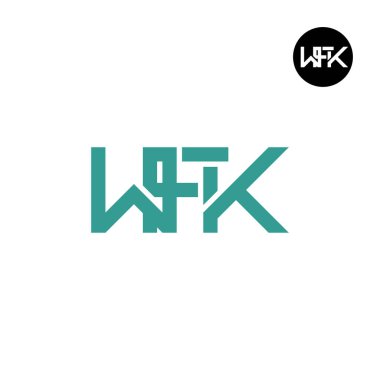 WFK Logo Letter Monogram Design clipart