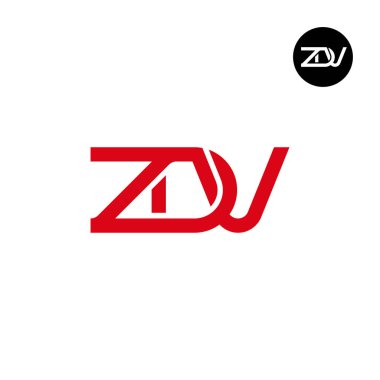 ZDV Logo Letter Monogram Design clipart