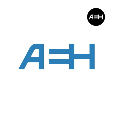 Harf AEH Logosu Negatif Boşluk