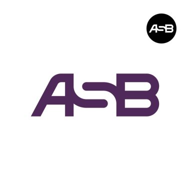 ASB Harfi Logosu Negatif Boşluk