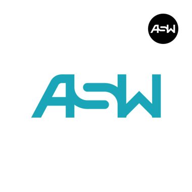 ASW Harfi Logosu Negatif Boşluk